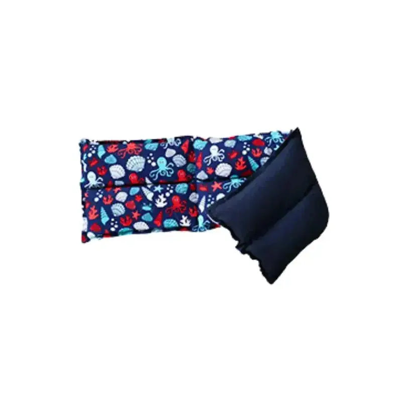 By the sea, navy, rectangle wheat bag, back