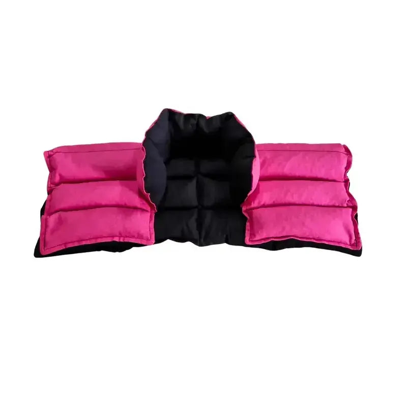 Fuchsia neck & shoulder wheat bag folder in half