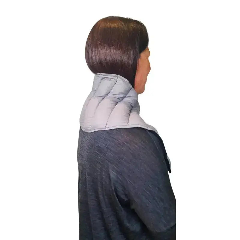 Grey neck wheat bag side view