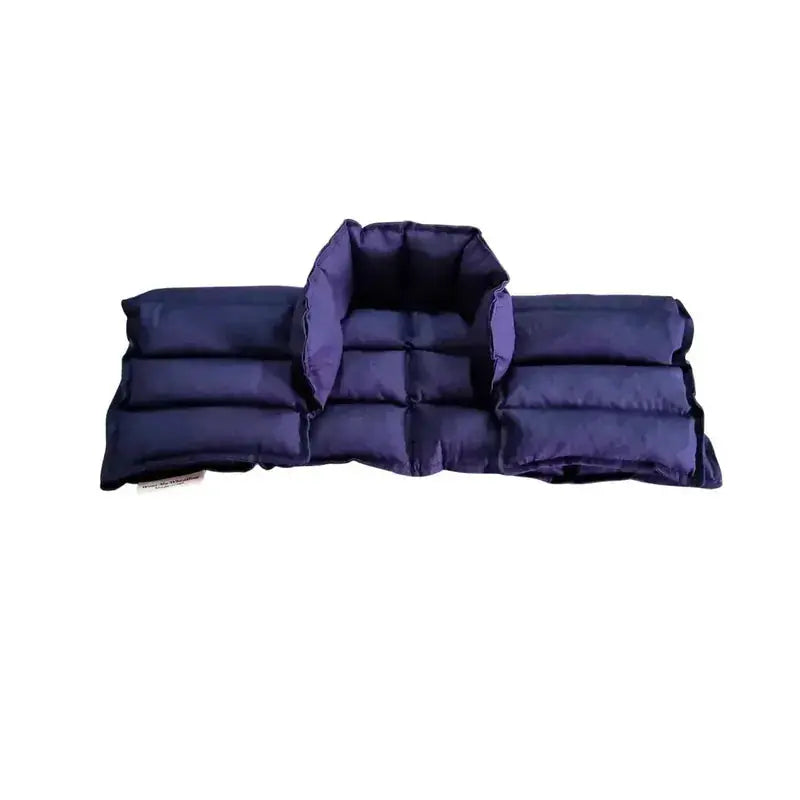 Navy Neck & shoulder wheat bag Flat lay folded