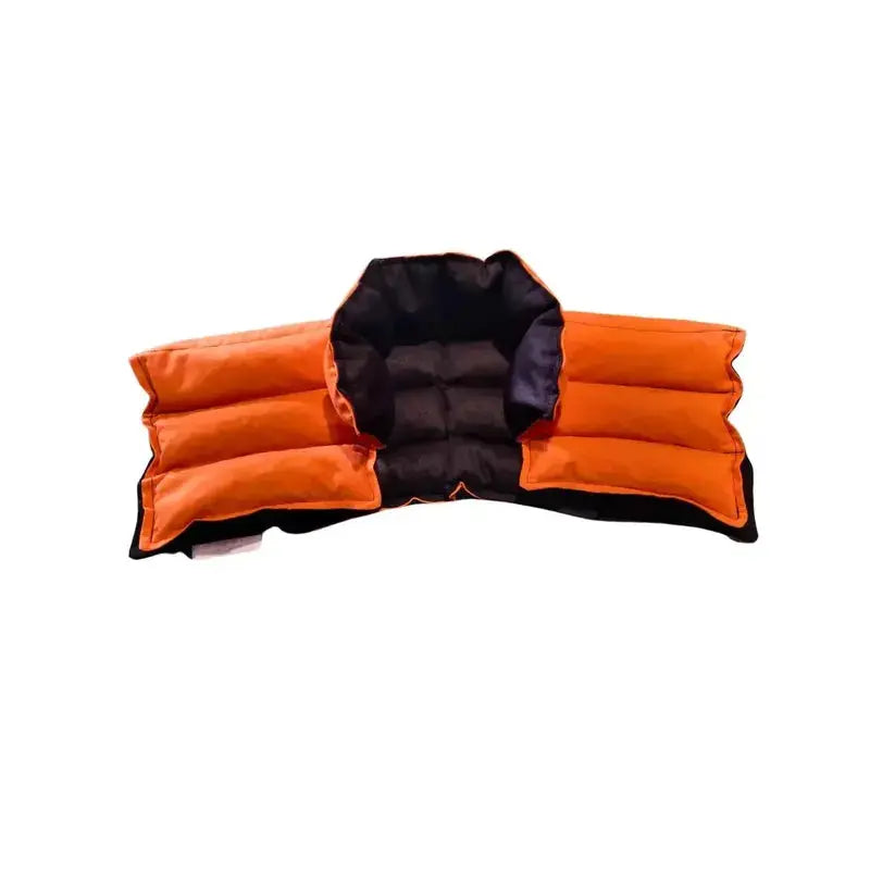 Orange Neck & shoulder wheat bag Flat lay folded