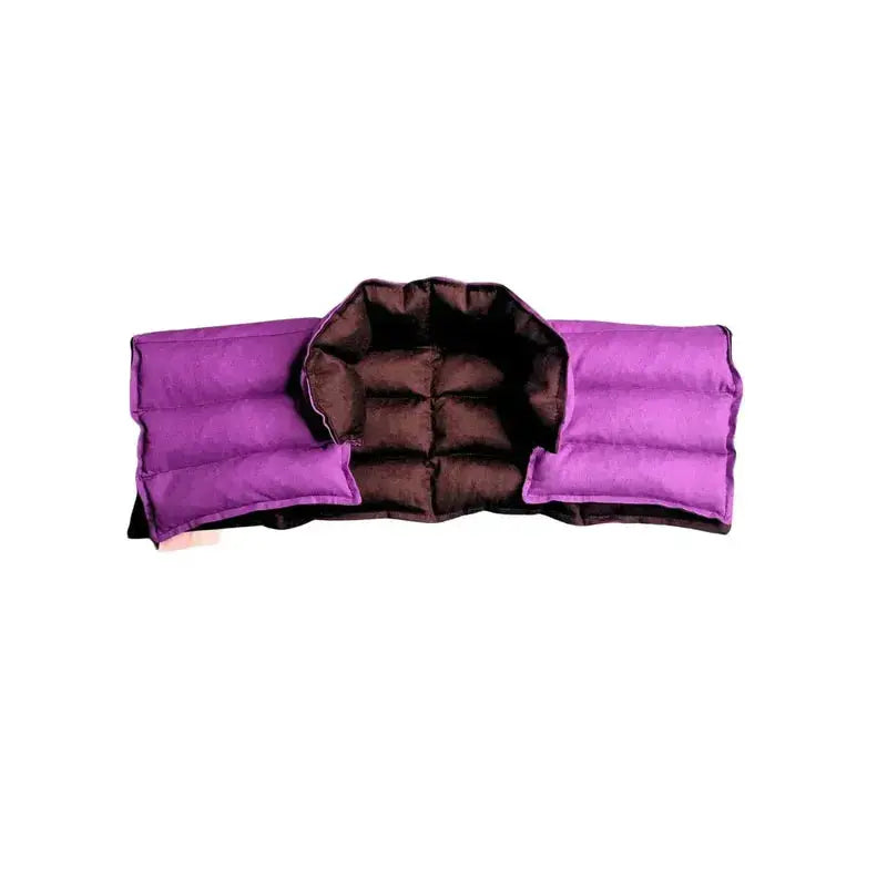 Purple Neck & shoulder wheat bag Flat lay folded