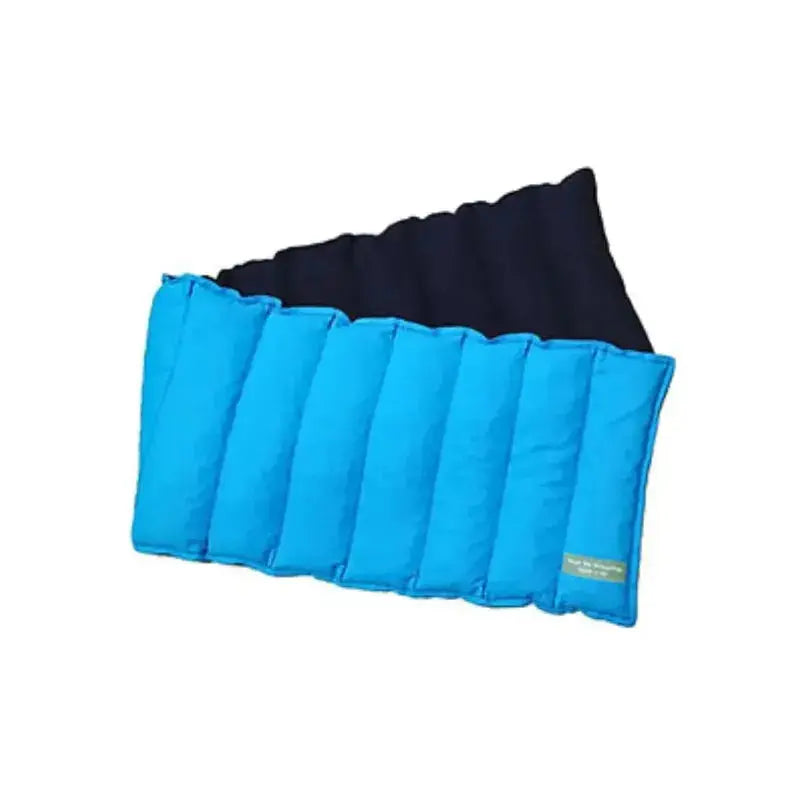 Turquoise neck wheat bag folded