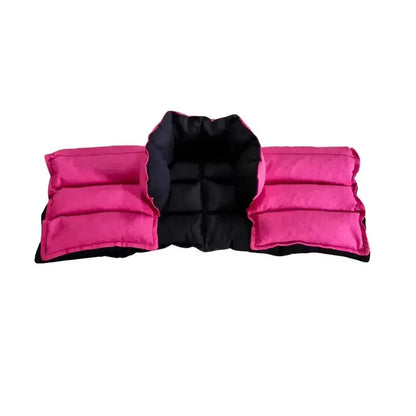 Fuchsia neck & shoulder wheat bag folder in half