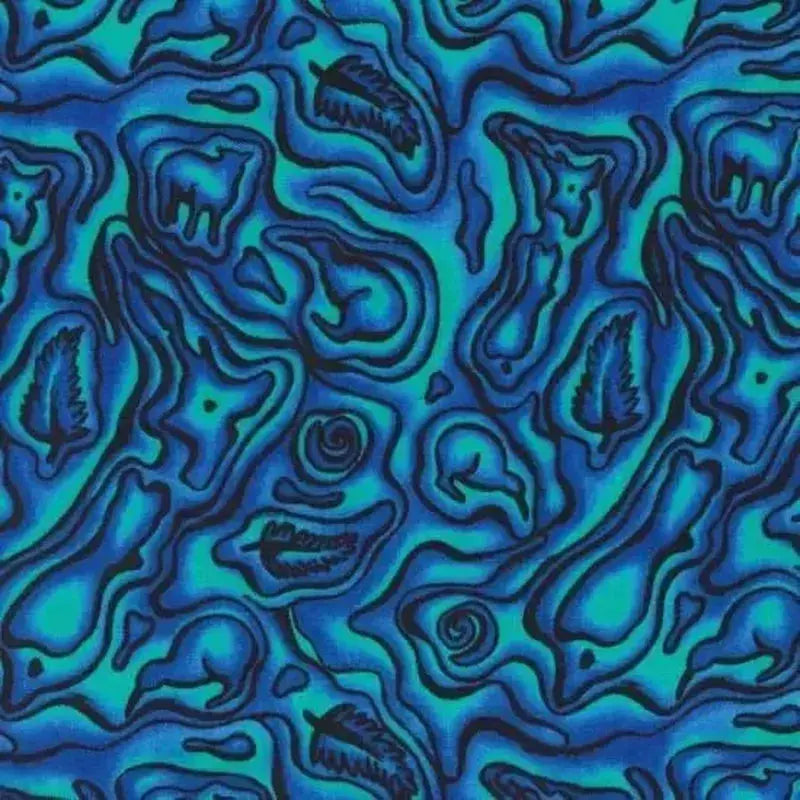 Kiwi Paua fabric swatch