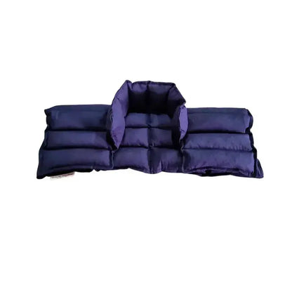 Navy Neck & shoulder wheat bag Flat lay folded