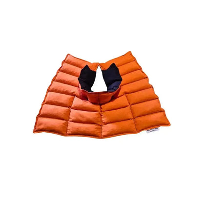 Orange Neck & shoulder wheat bag Flat lay