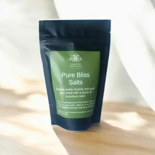 Pure bliss lavender bath salts, front of packet