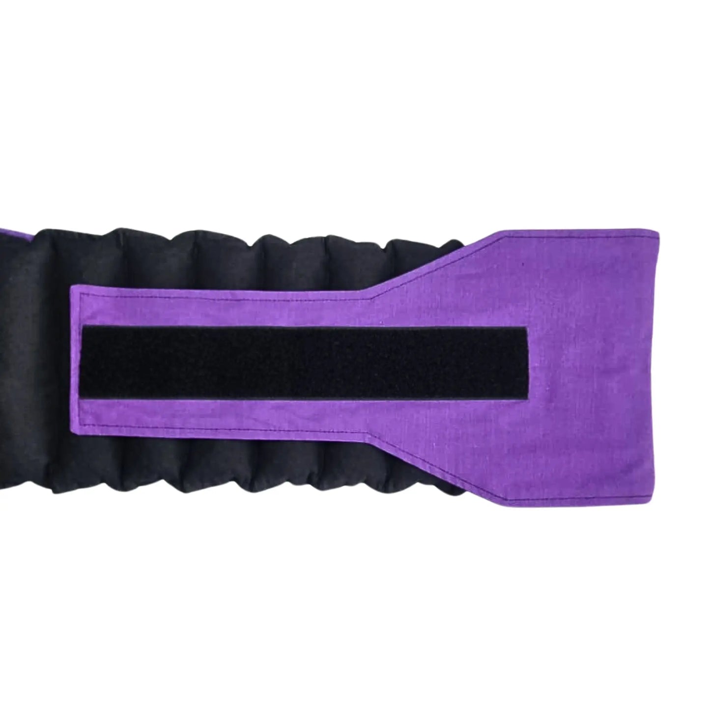 Closeup of loop velcro on waist wheat bag strap