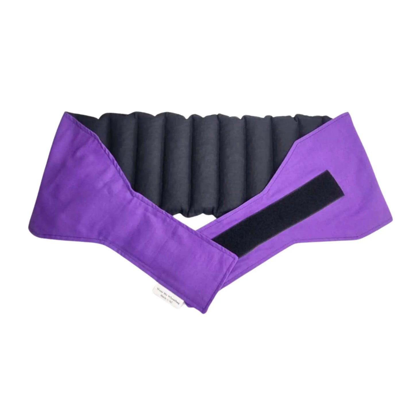 Purple waist wheat bag, flatlay