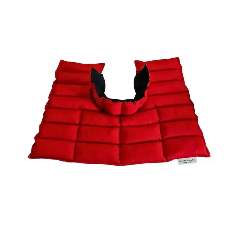 Red Neck & shoulder wheat bag Flat lay