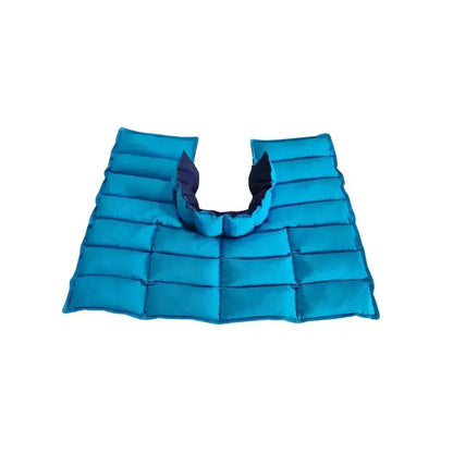 Turquoise neck & shoulder wheat bag flat lay