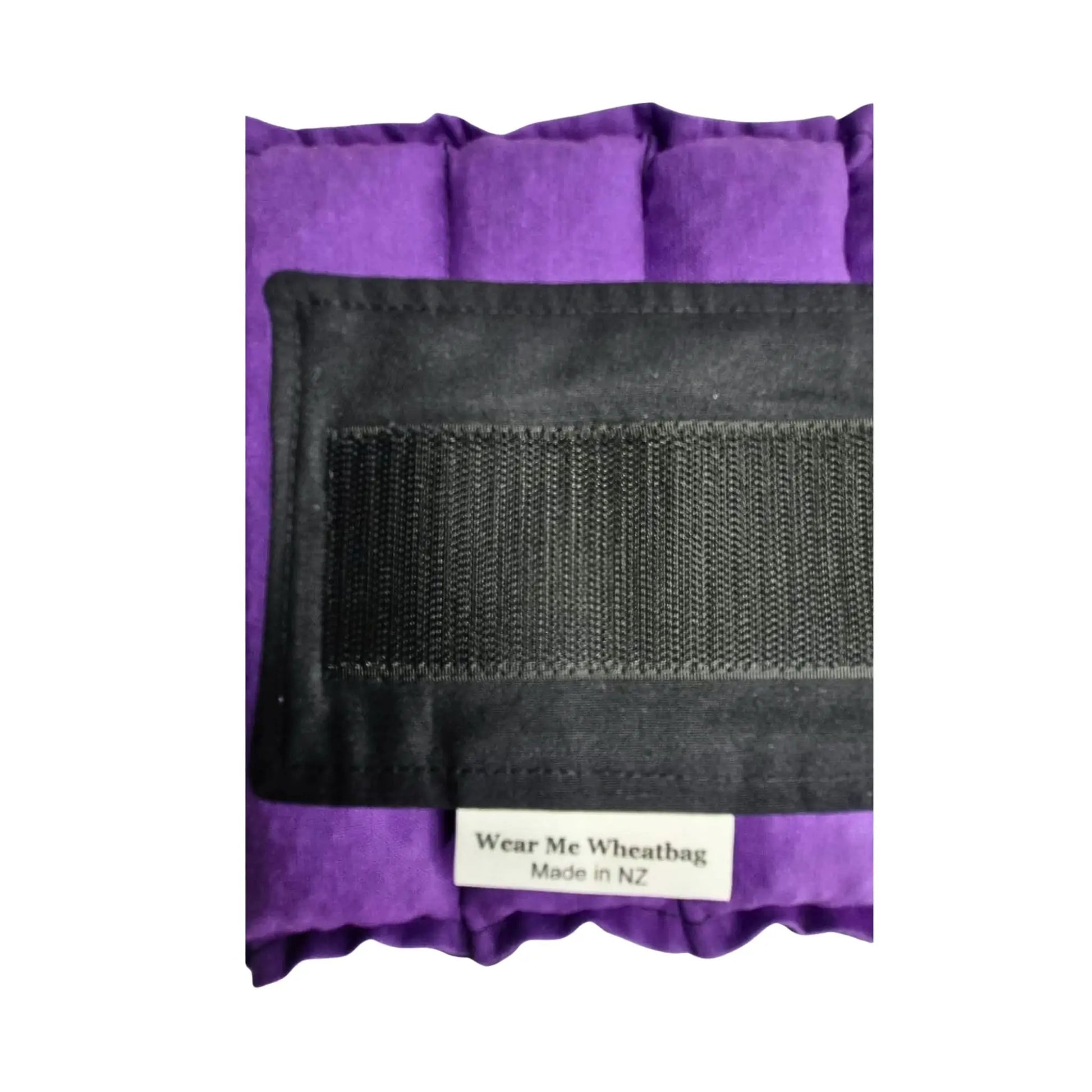 waist wheat bag showing hook velcro closeup